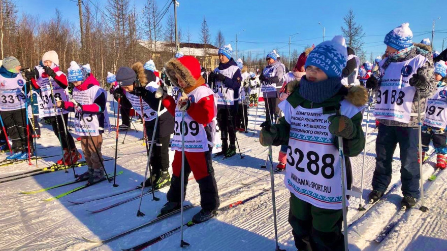350 салехардцев вышли на ежегодный массовый забег «Ямальская лыжня»