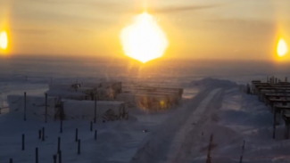 Невероятно красивое видео гало на Ямале