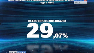 К полудню на Ямале проголосовали 29,07 % избирателей