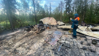 В Приуральском районе в сгоревшей избушке нашли тела двух людей