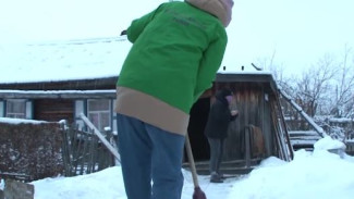 Шурышкарские волонтеры очистили снег во дворах пожилых людей