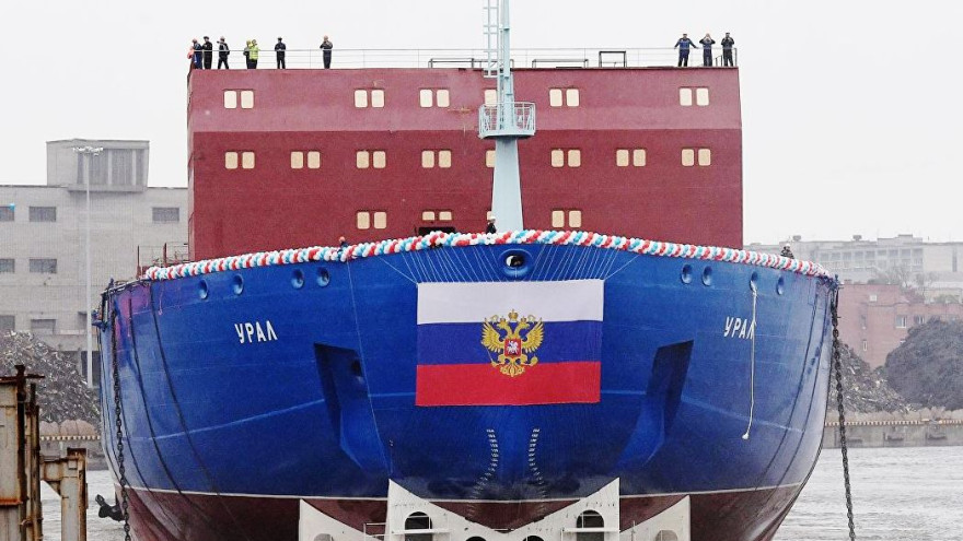 Универсальный атомный ледокол «Урал» проекта 22220 спущен на воду
