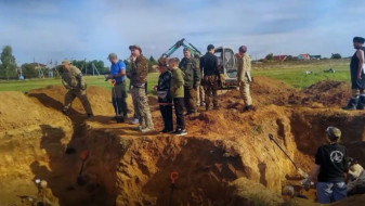 Ямальские поисковики подняли останки 57 красноармейцев