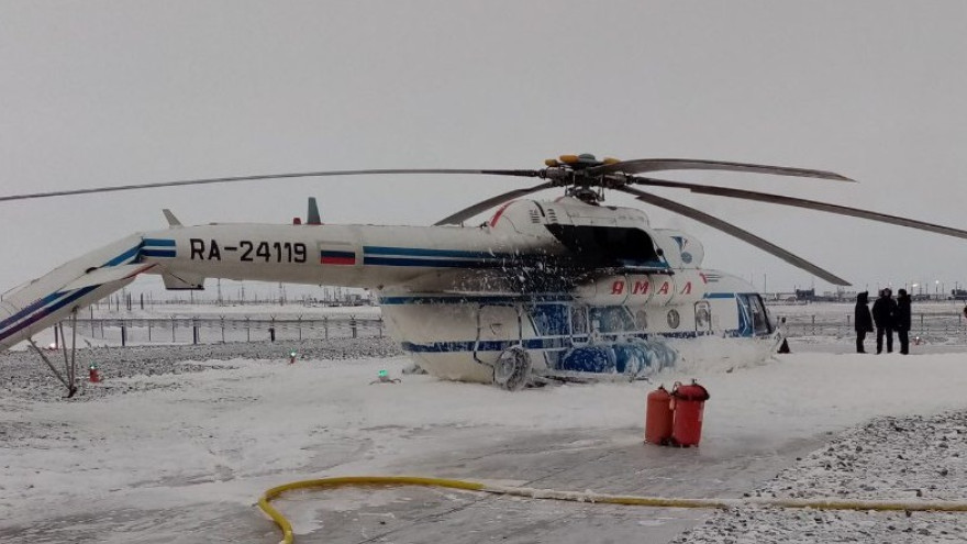 На Ямале произошла жёсткая посадка вертолёта