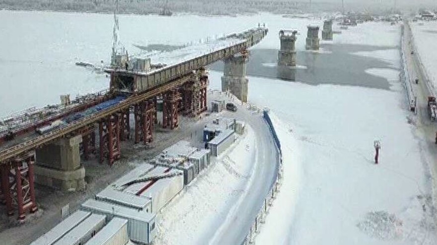 Ahead of Schedule: Concrete Superstructures Installed on Bridge Over Pur River