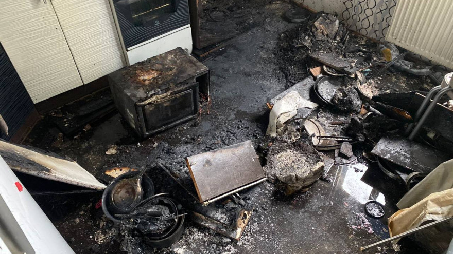 В результате пожара в Ноябрьске скончался мужчина