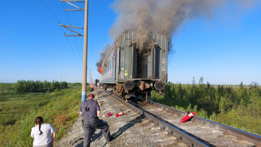 Ущерб от поджога пассажирского поезда на Ямале превысил миллион рублей