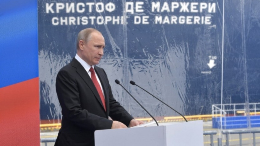 Владимир Путин примет участие в церемонии загрузки первого танкера-газовоза «Кристоф де Маржери»