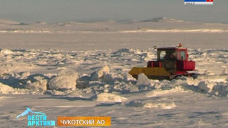 Из-за аномально теплой погоды на Чукотке только сейчас начали обустройство зимника по льду Анадырского лимана