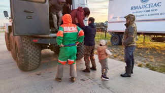 Спасатели эвакуировали пять человек с застрявшего в тундре снегоболотохода