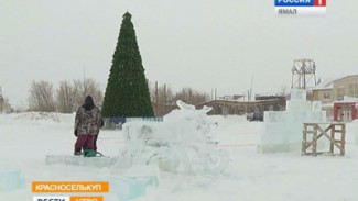 В поселках и городах Ямала начали строить ледовые скульптуры