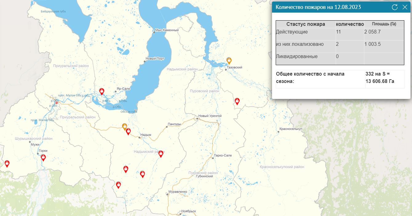 Спутниковая карта шурышкарского района