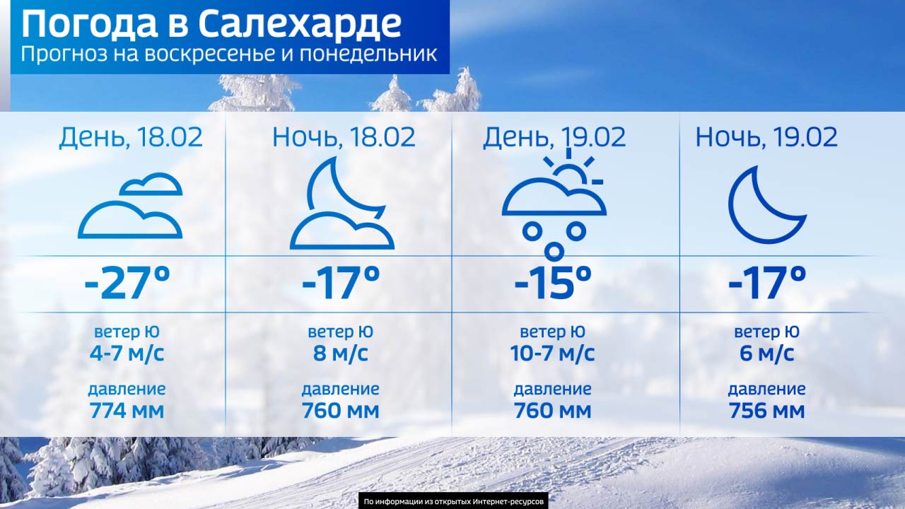 Погода в Салехарде: зима начинает отступать | 18.02.2024 | Салехард -  БезФормата